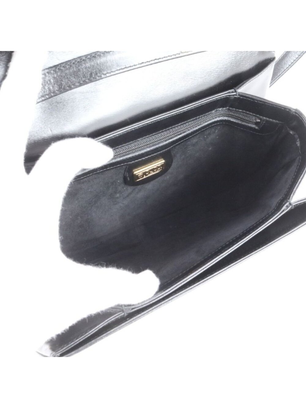 Gucci Vintage Leather Shoulder Bag Crossbody Black - Picture 8 of 10